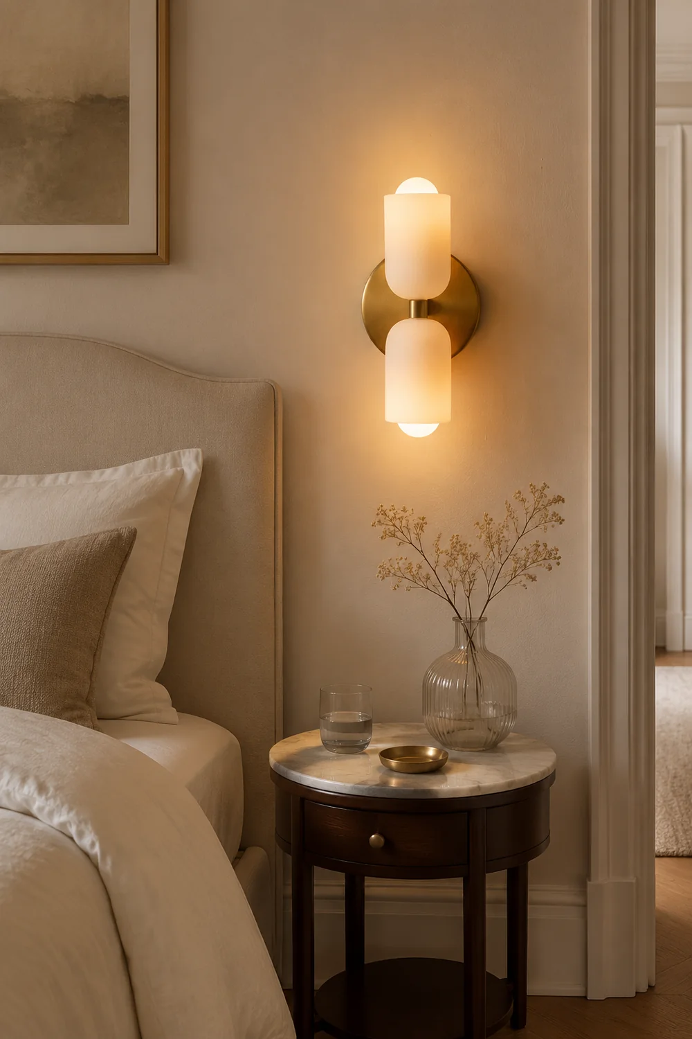 Morandi Modern LED Wall Lamp Gold Black Living Room Bedroom - Lumpaz