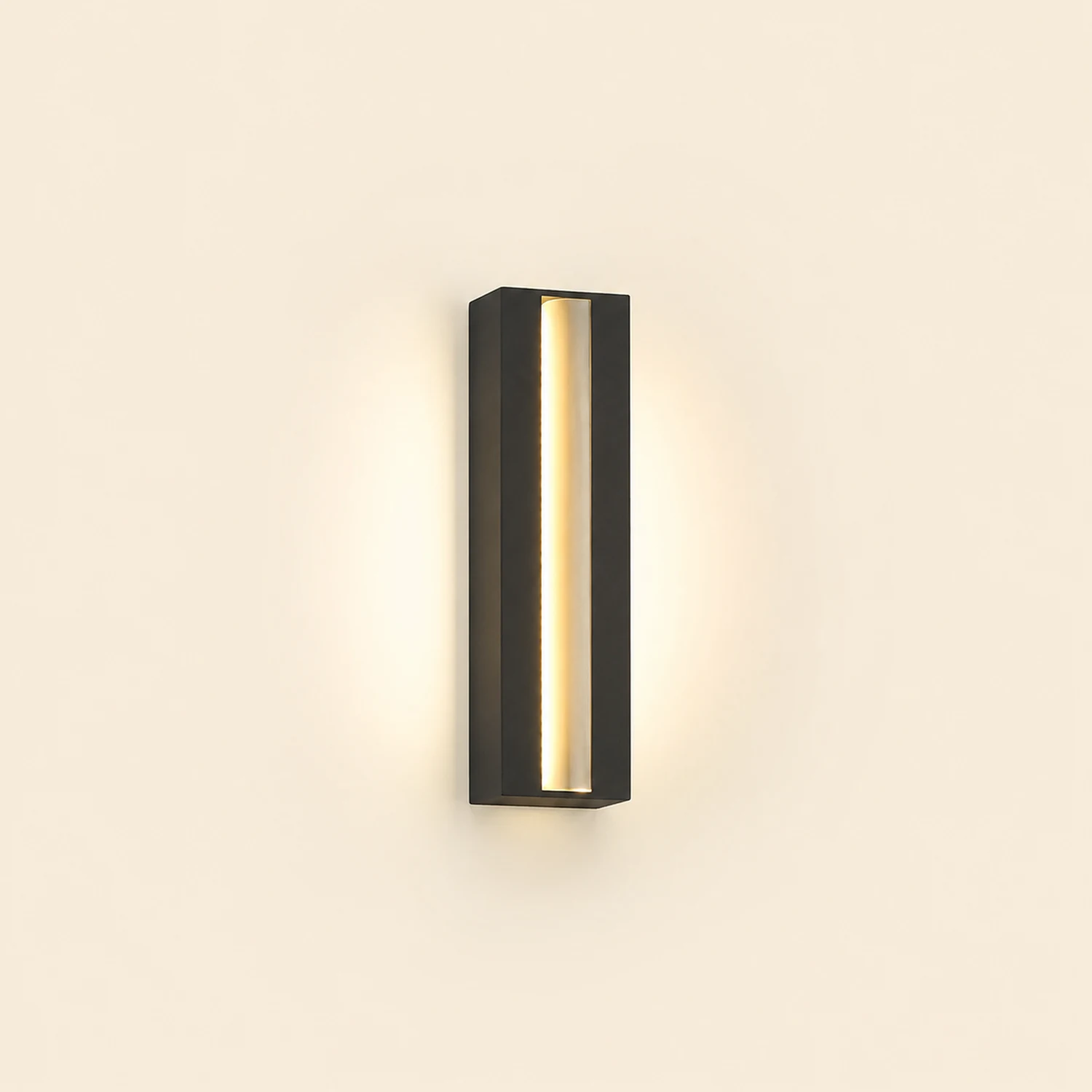 Orr Modern Hollow Metal/Acrylic Outdoor Wall Lamp, Black/White - Lumpaz