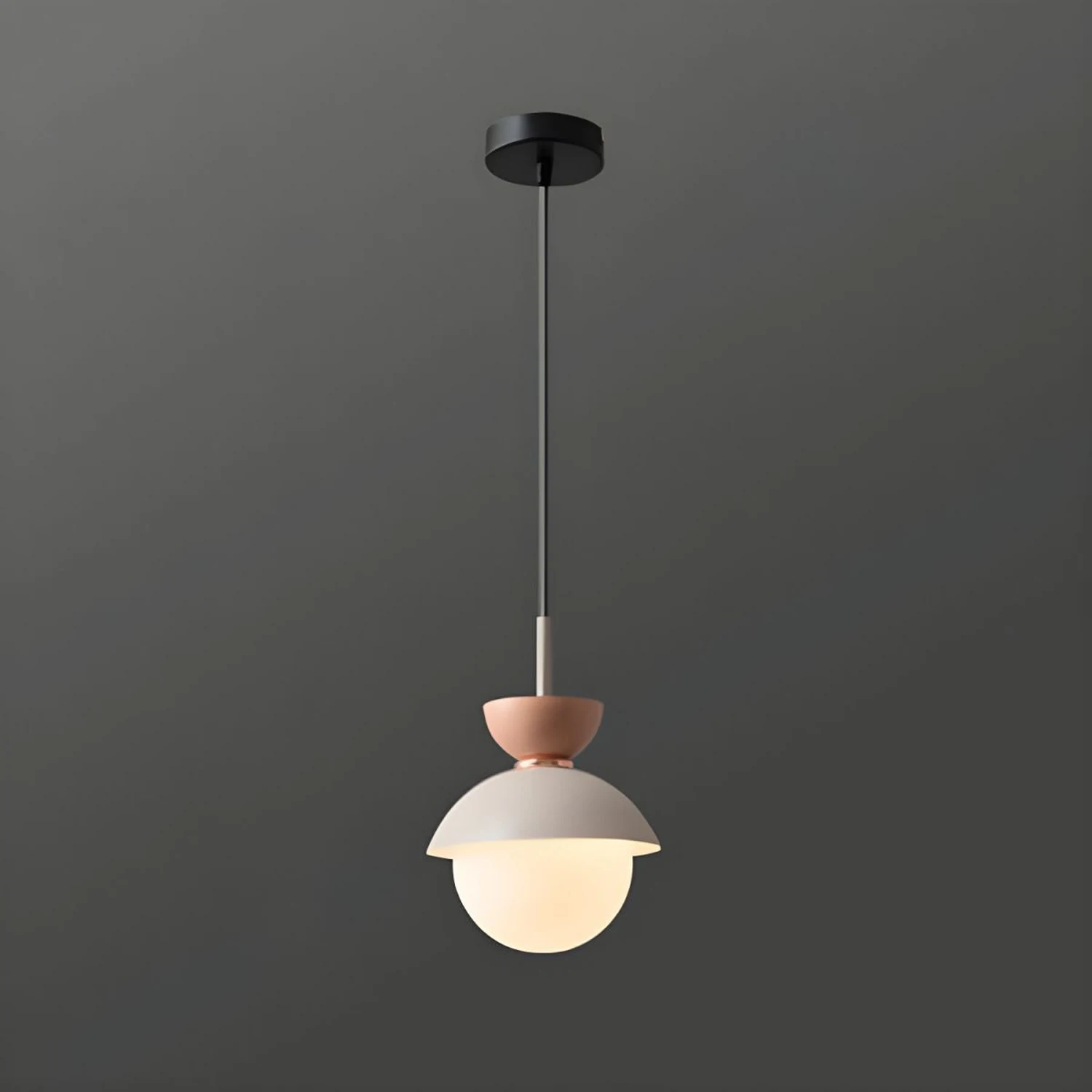 Cairns Nordic Metal Colorful Globe Pendant Light, Bedroom - Lumpaz