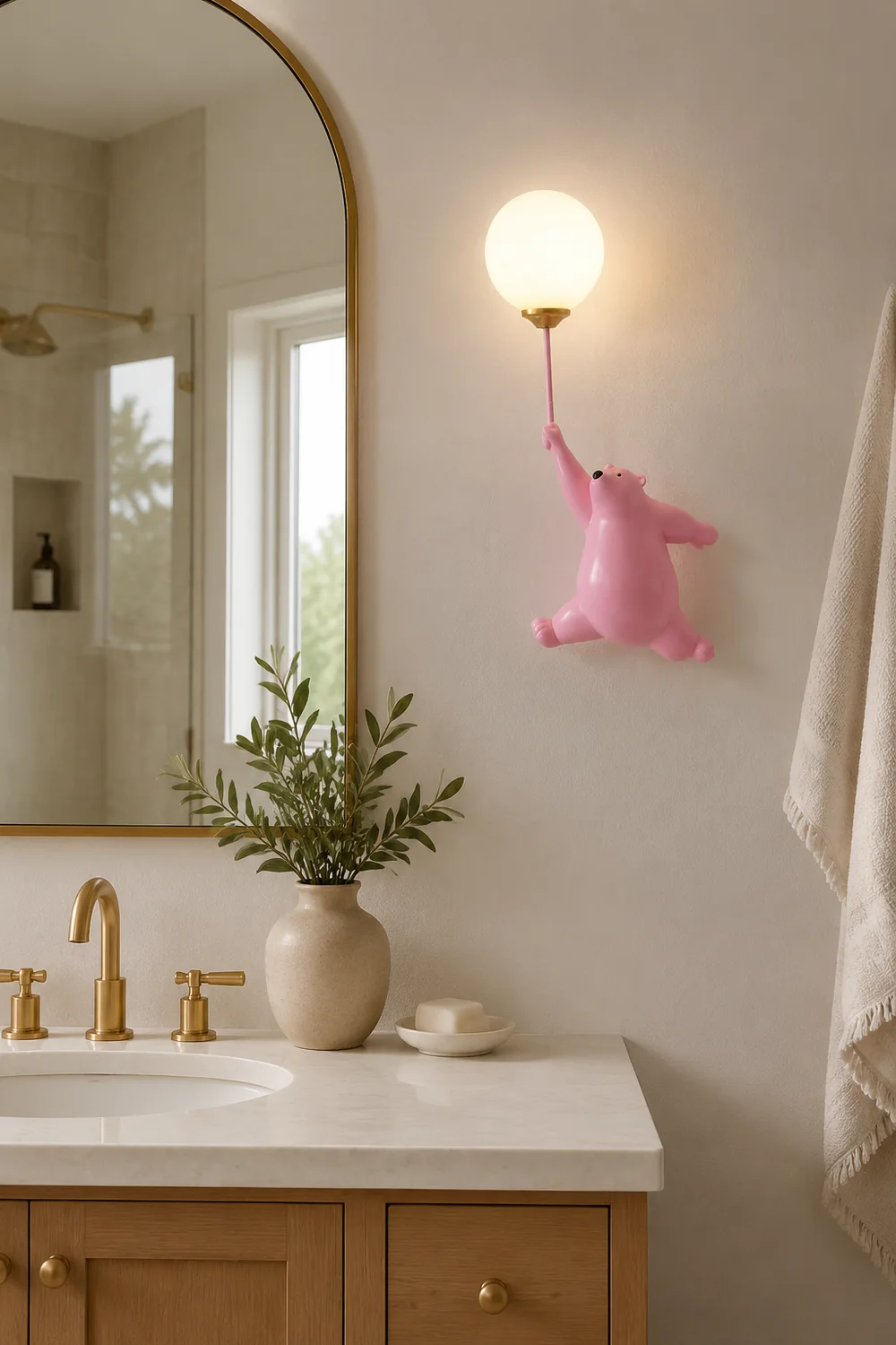 Fateh Wall Reading Lamp Bear Balloon Bedroom/Bedside/Study - Lumpaz