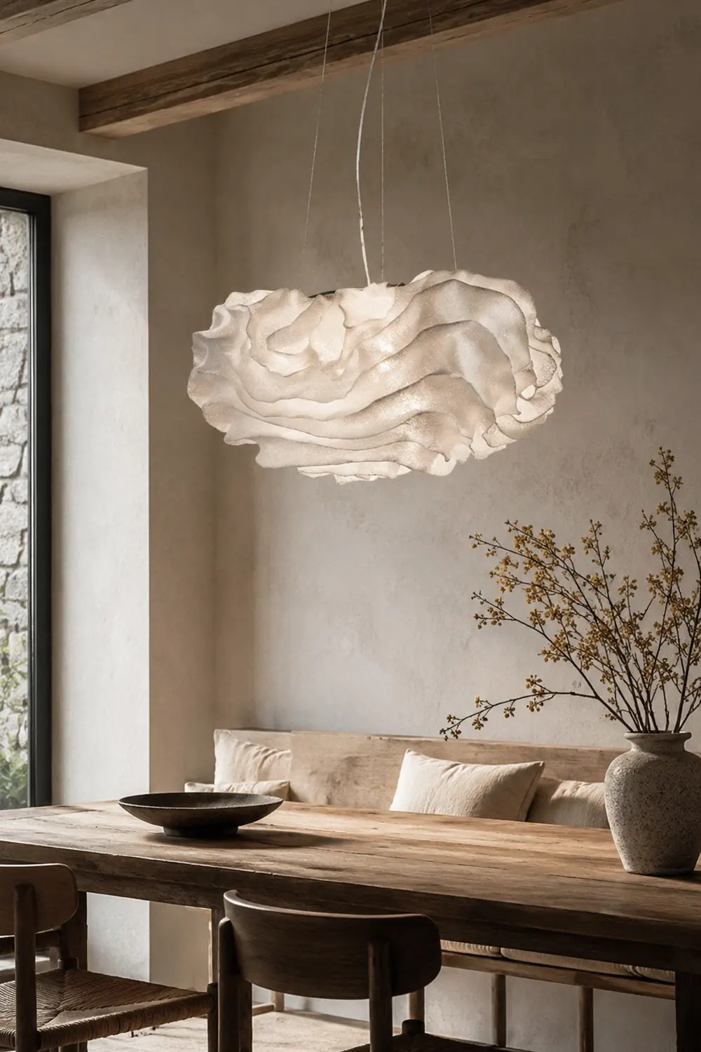 Renée Modern Art Deco White Pendant Lights, Metal Shade - Lumpaz