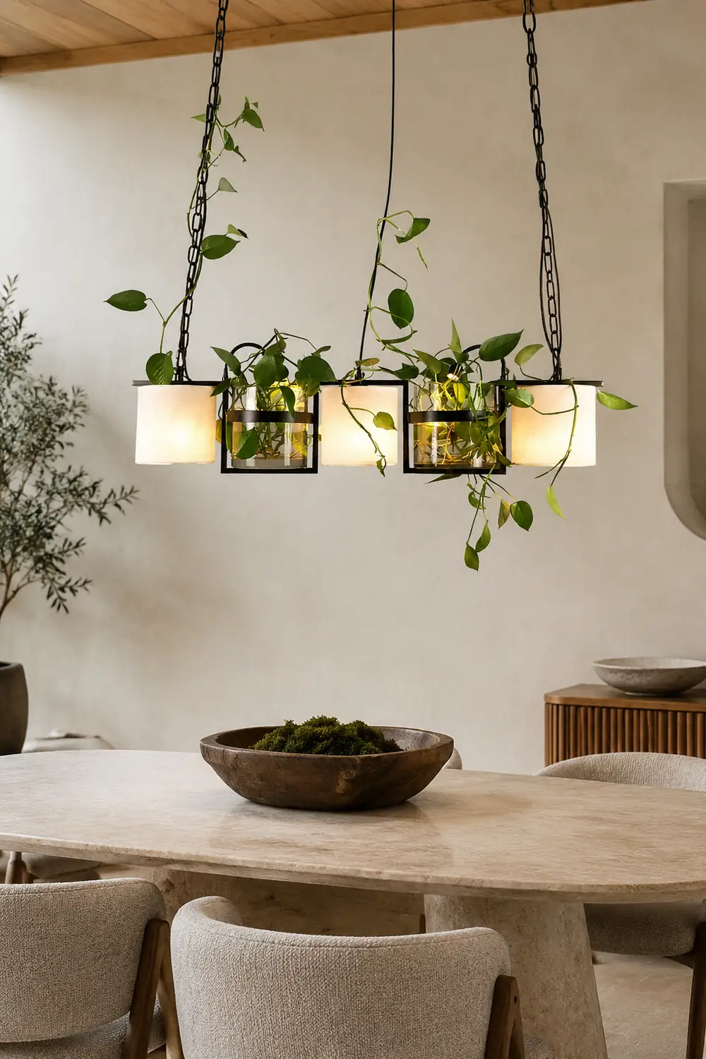 Nest Barrel Greenery Glass Pendant Light, Black - Lumpaz