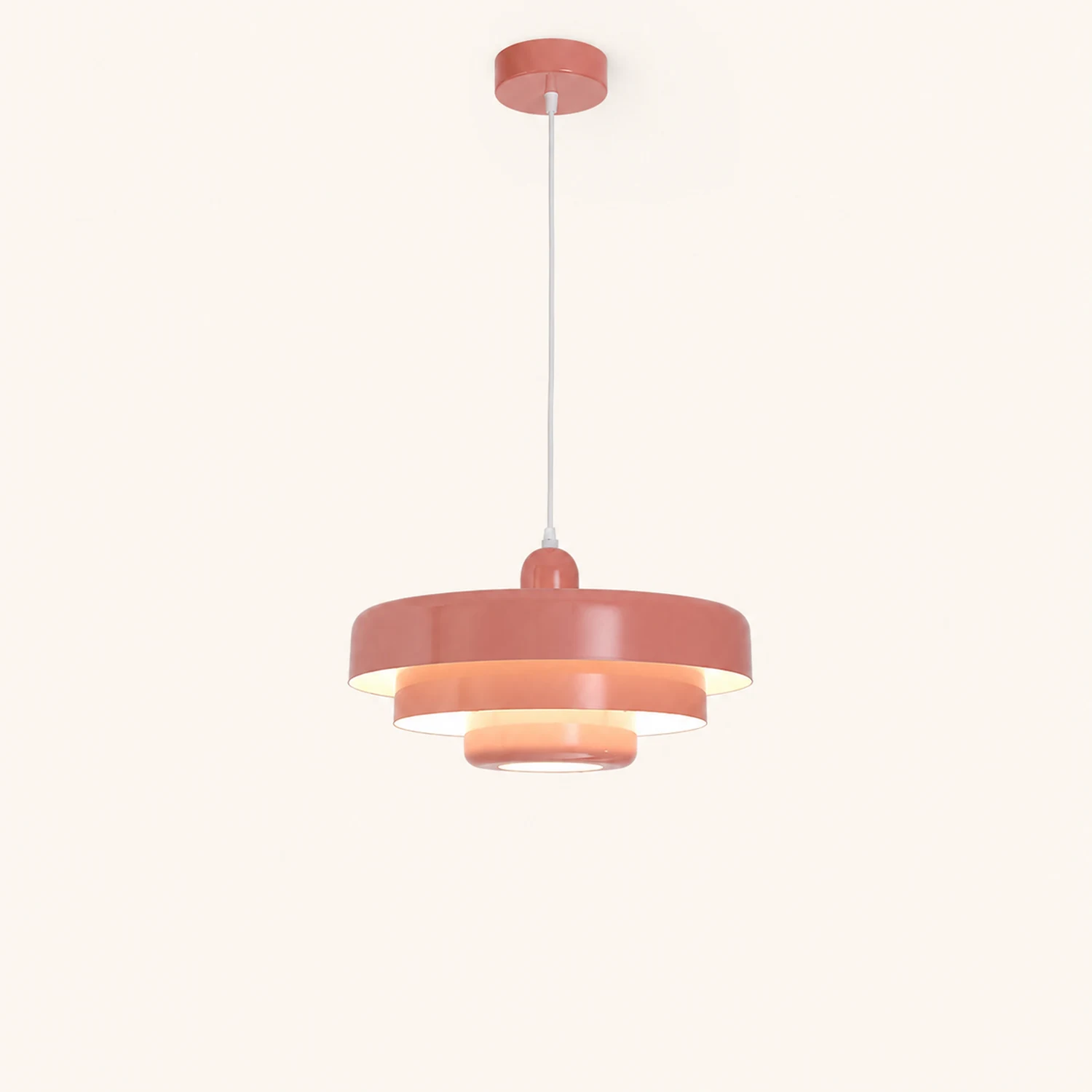 Morandi Modern LED Pendant Light OrangeMetal Living Room/Kitchen - Lumpaz