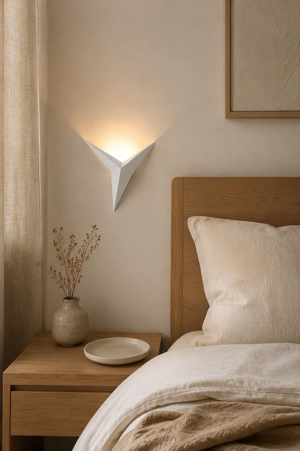 Orr Metal Modern LED Wall lamps for Bedroom, Triangle - Lumpaz