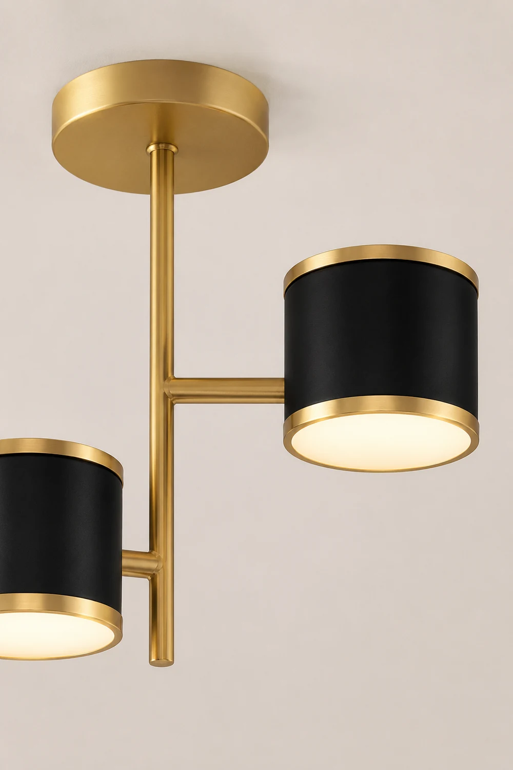 Madina Modern Ceiling Light Starry LED Flush Mount Black/Gold Corridor - Lumpaz