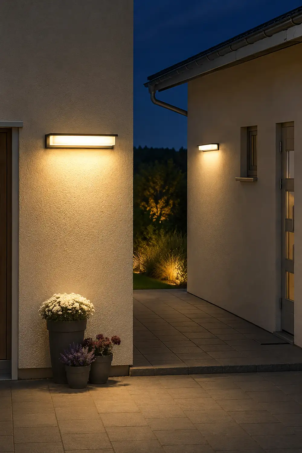 Orr Modern Rectangular Metal/Acrylic Outdoor Solar Wall Lamp, Black - Lumpaz
