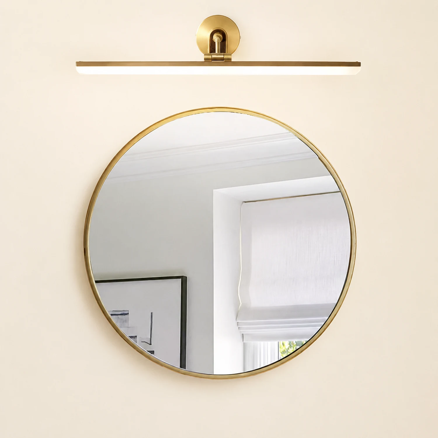 Leigh Retro Linear Metal/Acrylic Wall Lamp, Brass - Lumpaz