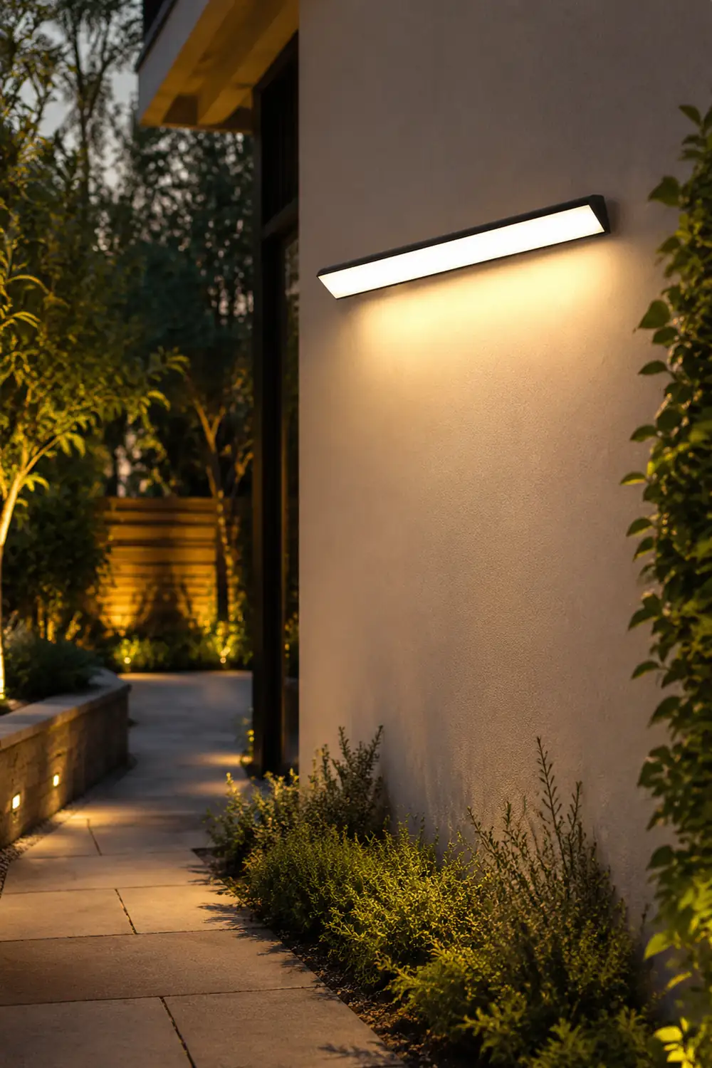 Edge Modern Tri-Rrism Metal/Acrylic Waterproof Outdoor Wall Lamp, Black - Lumpaz