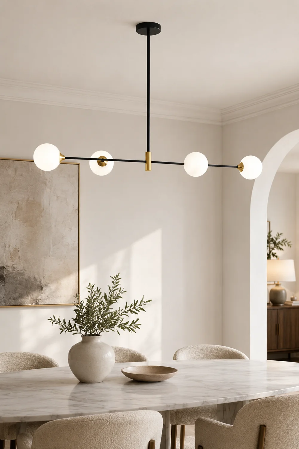 Valentina Nordic Bubble Metal Pendant Light, Black - Lumpaz