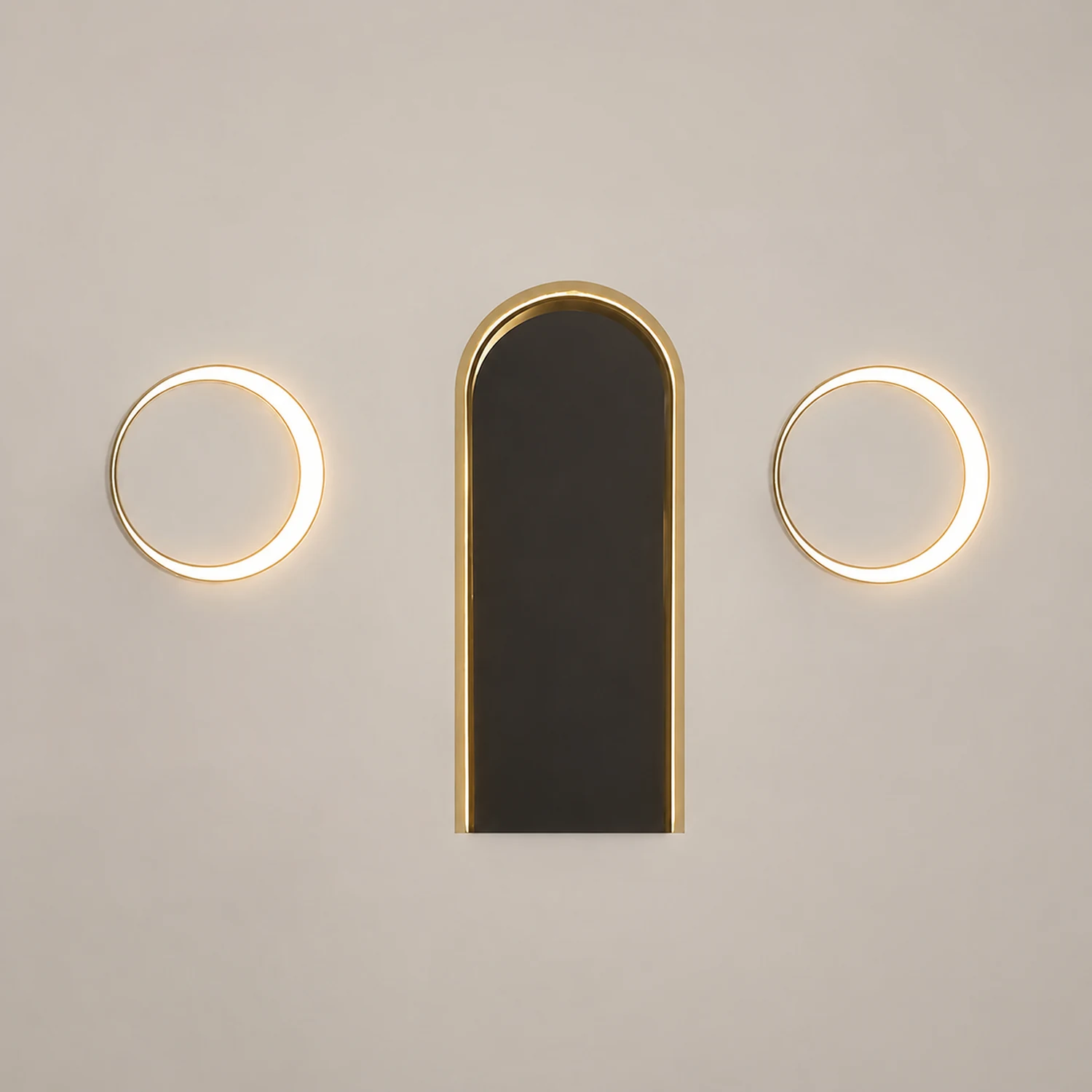 Elif Modern Ring Metal Wall Light, Art, Outdoor - Lumpaz