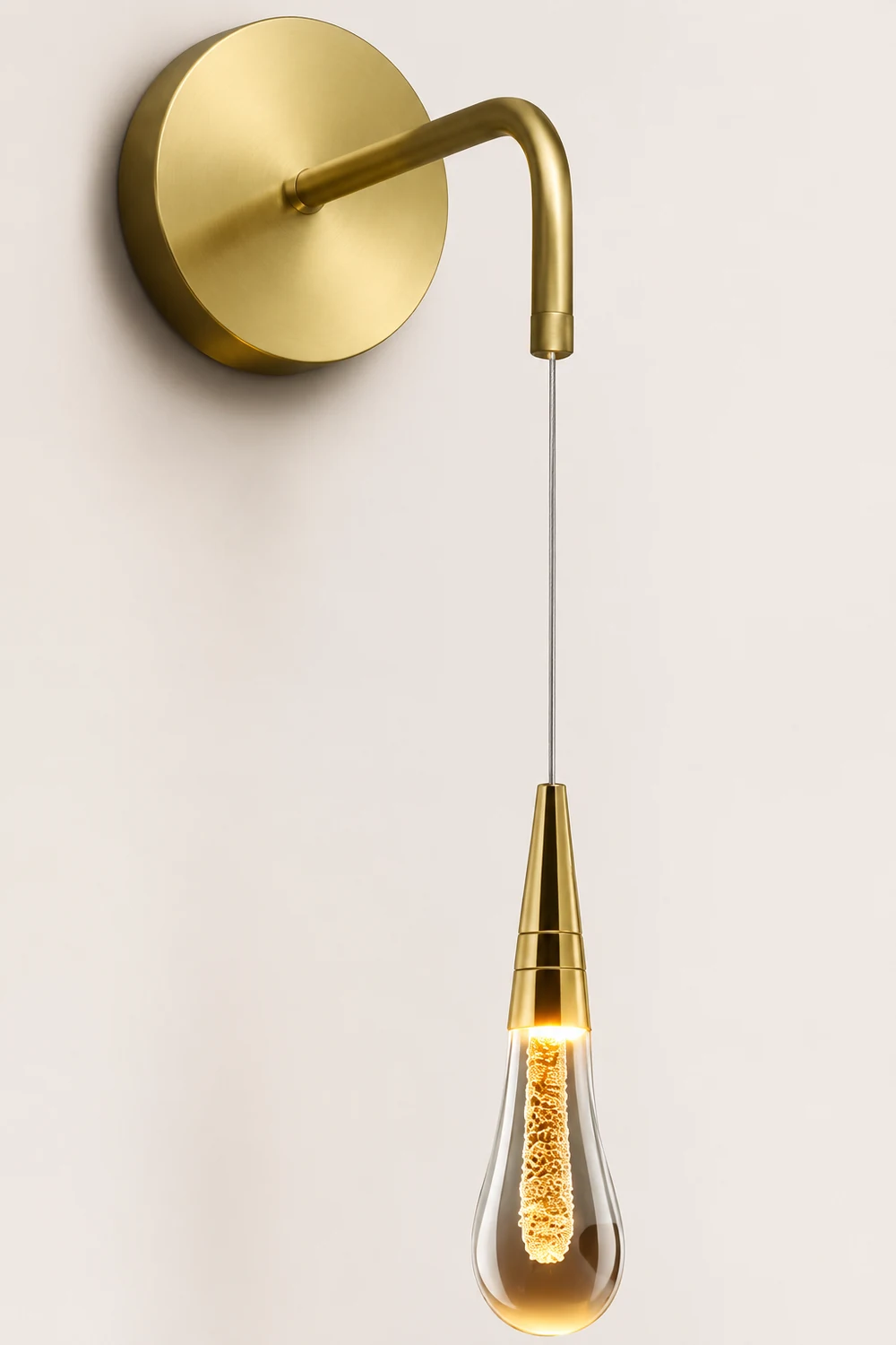 Marilyn Modern Water Drop Wall Lamp, Black/Gold - Lumpaz