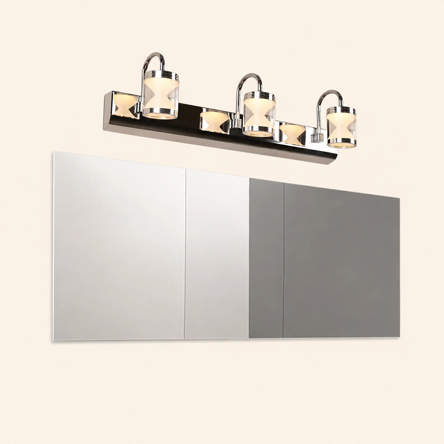 Leigh Modern Lantern Metal/Acrylic Wall Lamp, Silver - Lumpaz