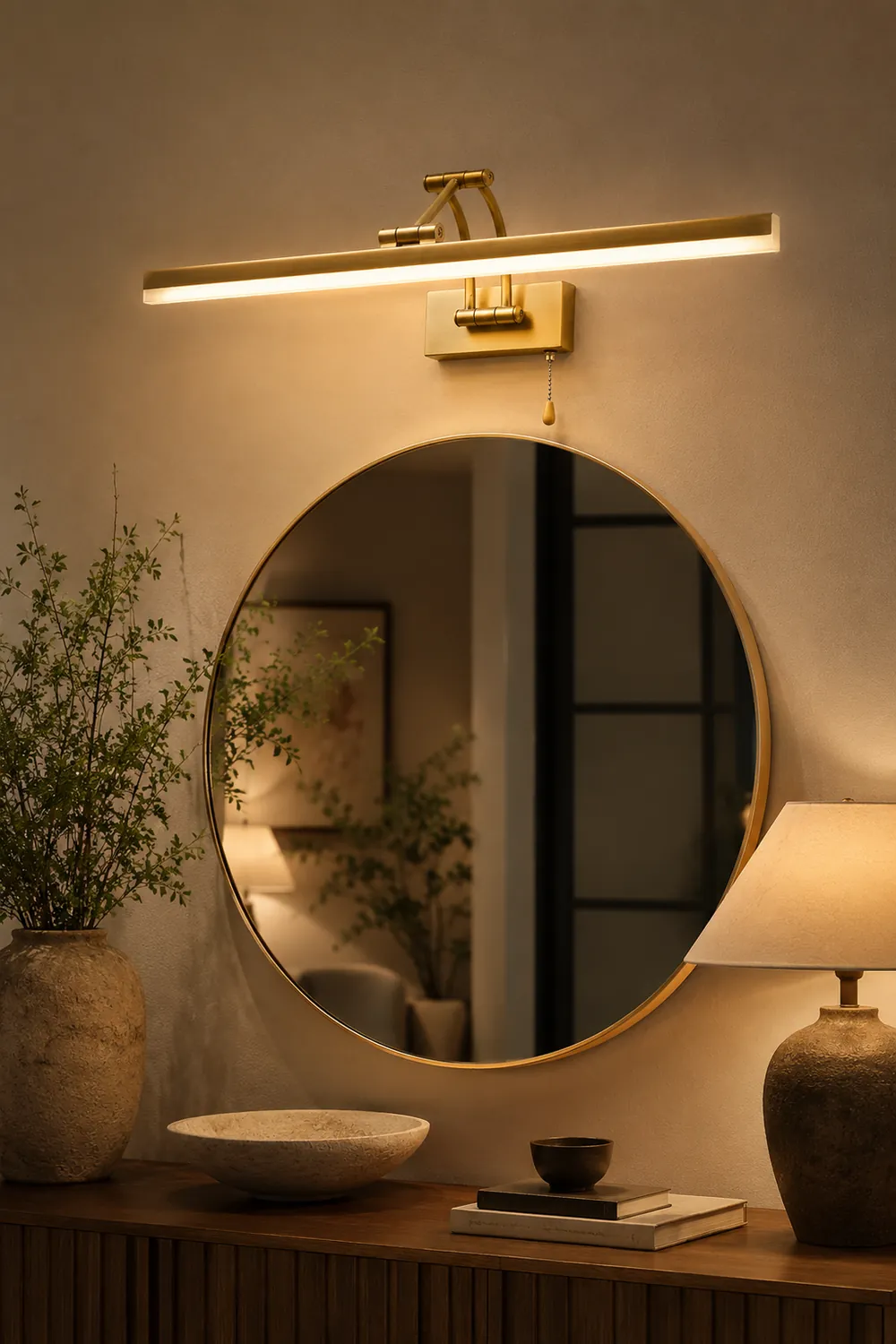 Leigh Linear Arc Light Poles Metal Black Vanity Wall Lamp - Lumpaz