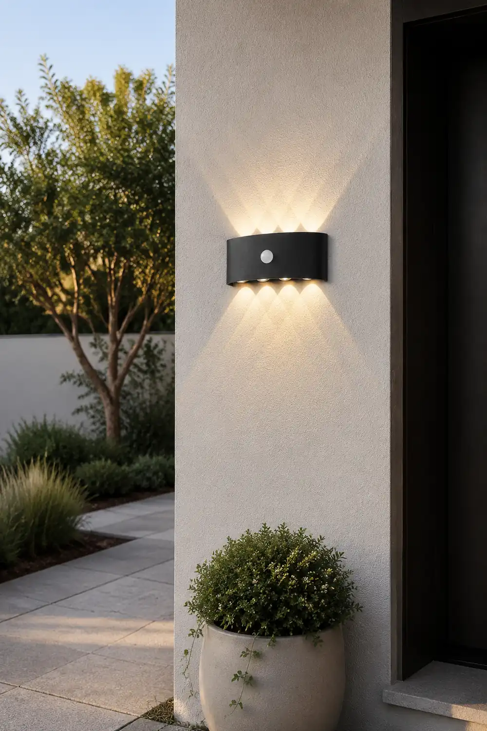 Orr Modern Simple Metal/Acrylic Fixtures Up And Down LED Light Wall Lamp, Black/White - Lumpaz
