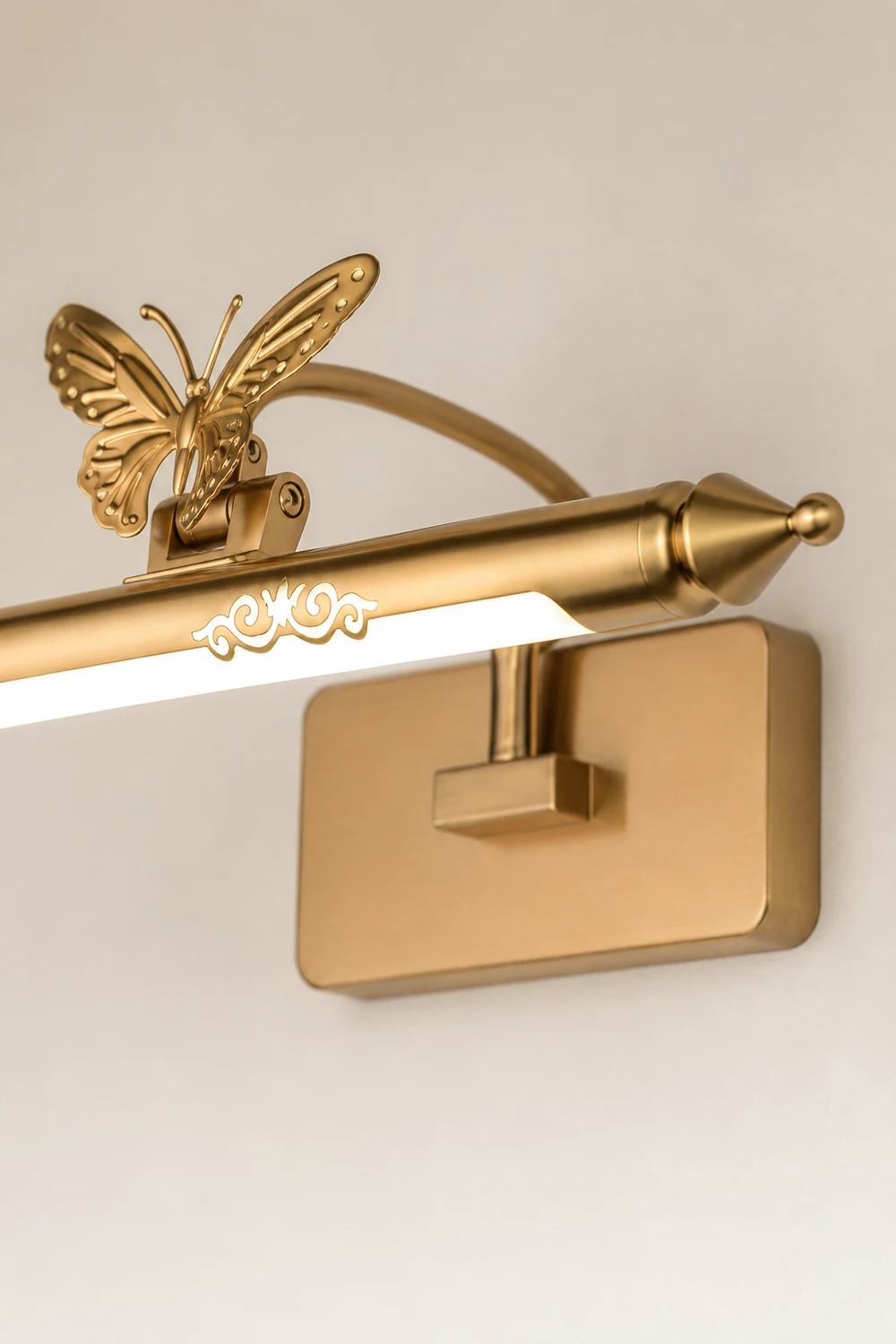 Kady Retro Butterfly Metal/Acrylic Wall Lamp, Champagne Gold - Lumpaz
