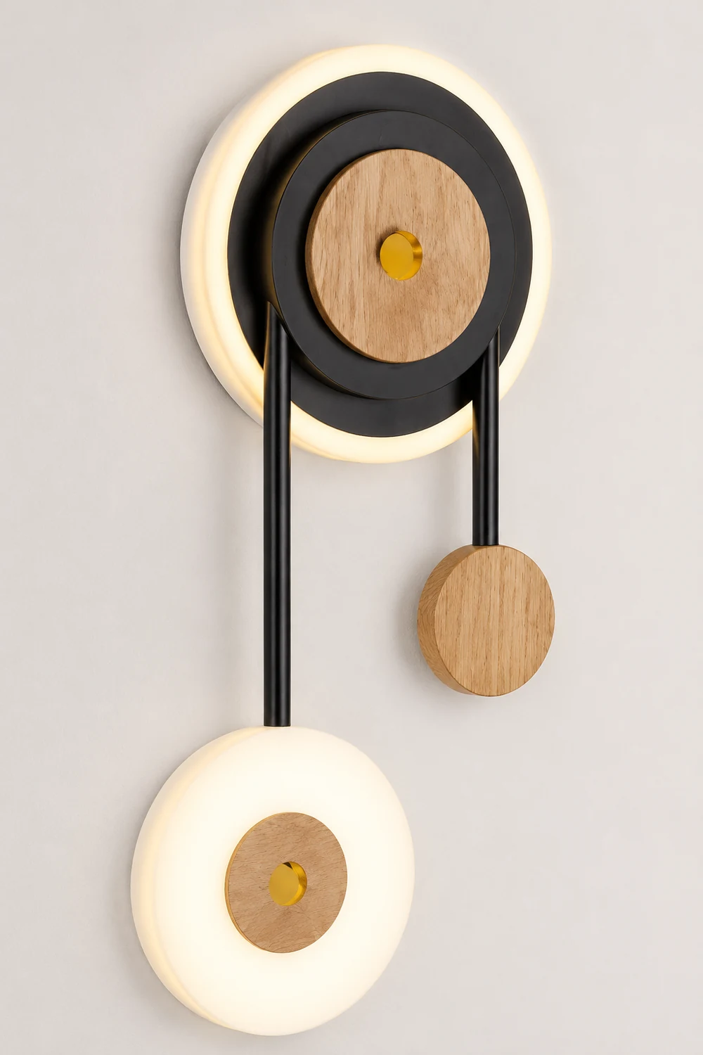 Nielsen 2 Light Decorative Wall Sconce Black, Wood - Lumpaz