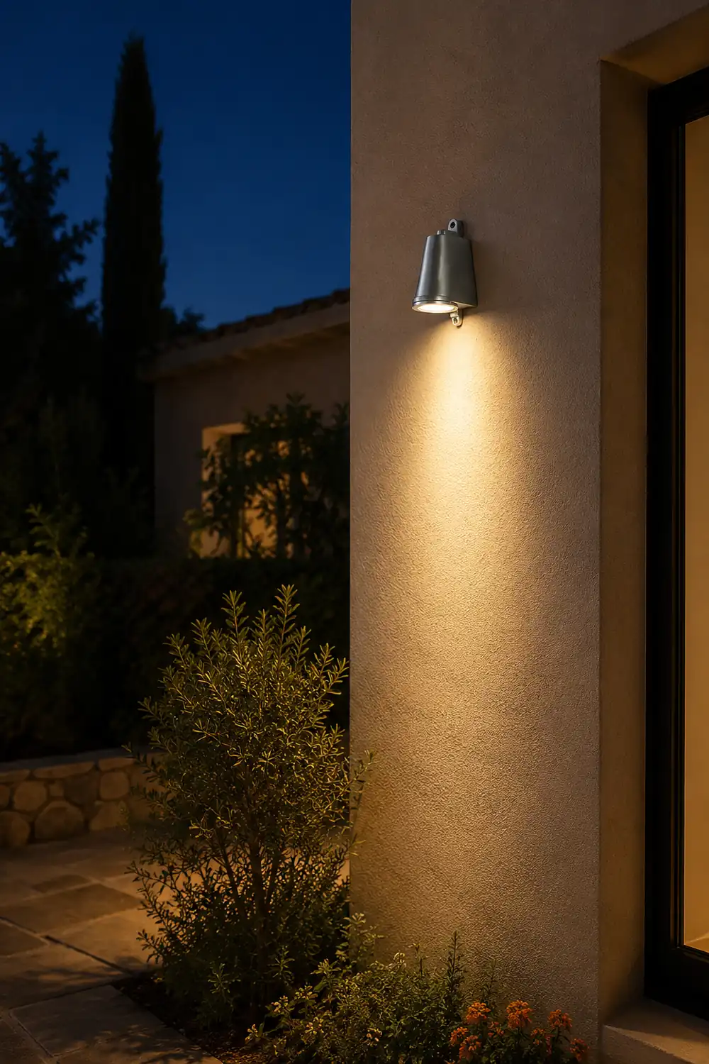 Orr Industrial Metal Bell Shaped Outdoor Wall Lamp, Black/Gray/Coppery/Aluminum - Lumpaz