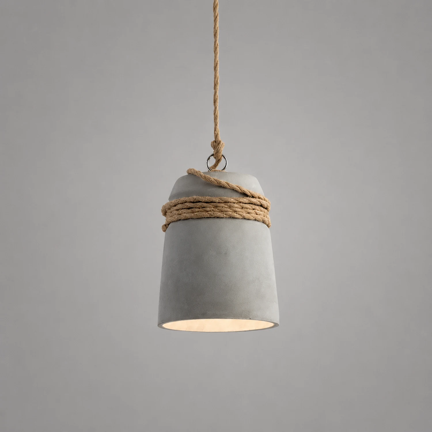 Zaid Industrial Pendant Light, Cement & Metal - Lumpaz