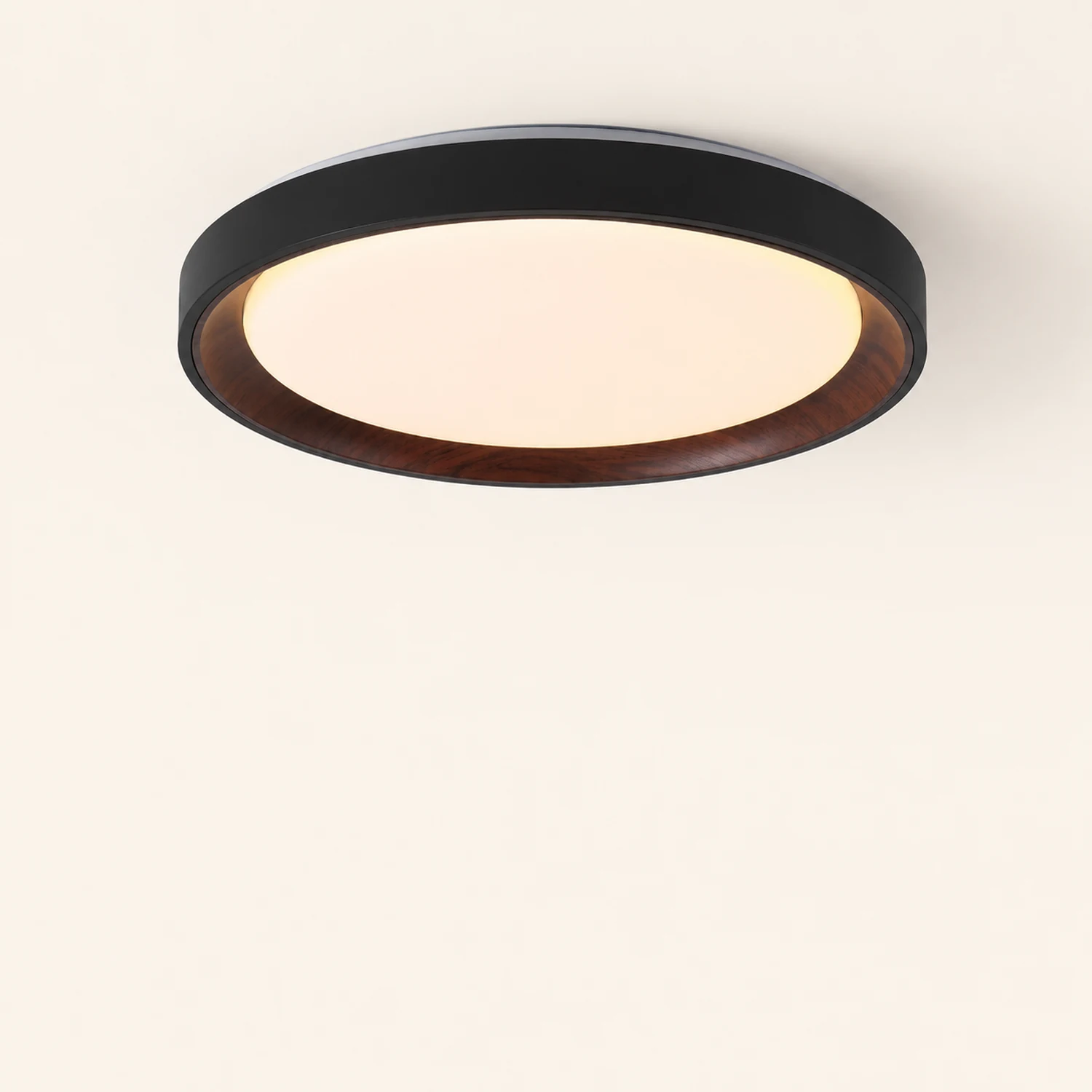 Quinn Modern LED Flush Mount Lighting White Wood/Acrylic Kitchen - Lumpaz