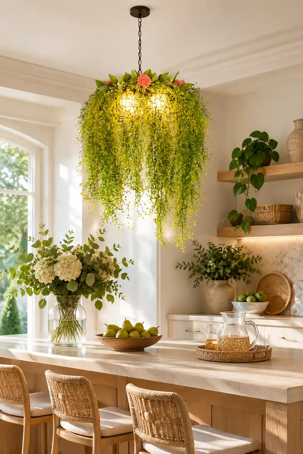Nest Art Natural Plant/Flower Decor Pendant Light Living Room - Lumpaz