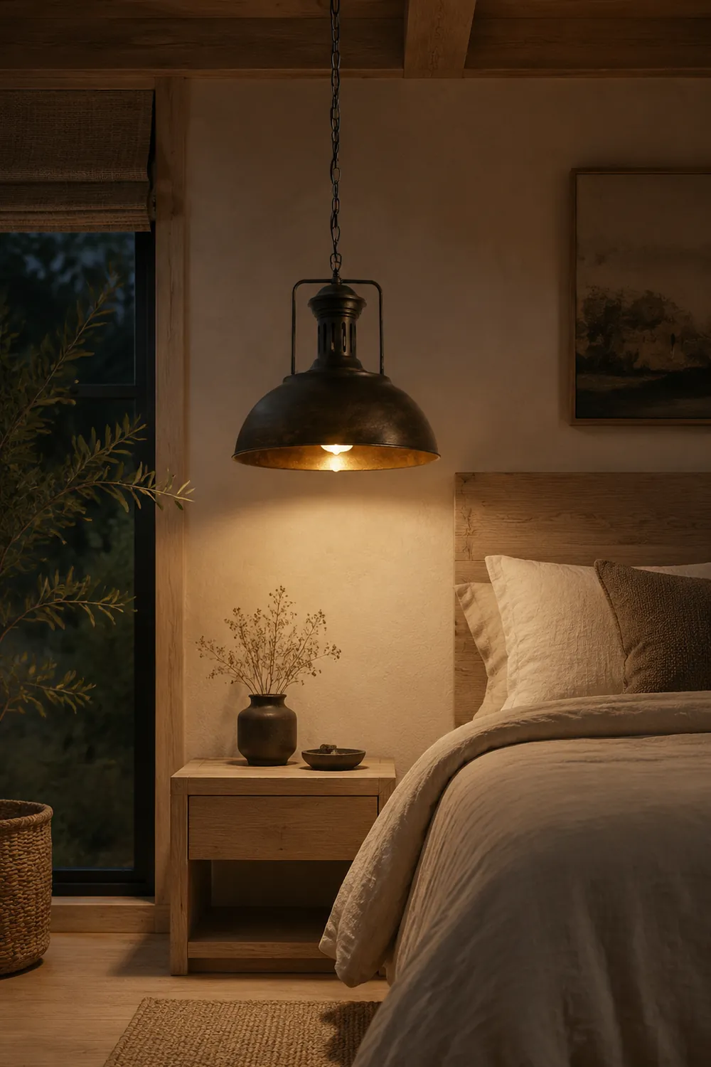 Alessio Vintage Rustic Pendant Light - Lumpaz