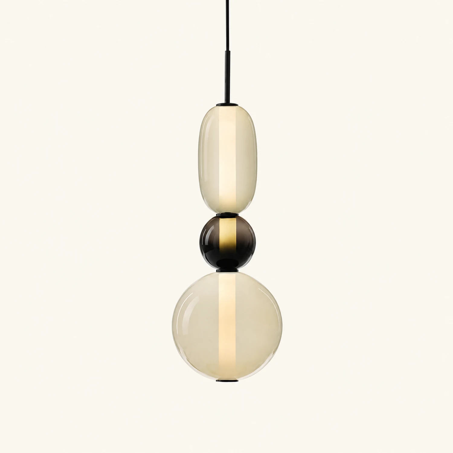 Morandi Modern Designer LED Pendant Light Bedroom Black White Red - Lumpaz