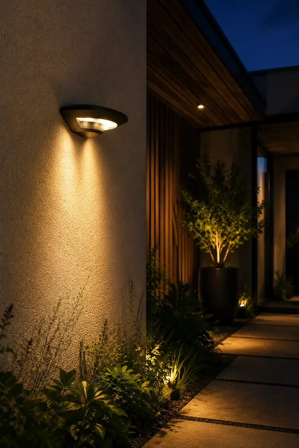 Orr Wall Lamp Flying Saucer, Metal LED, Black, Outdoor - Lumpaz