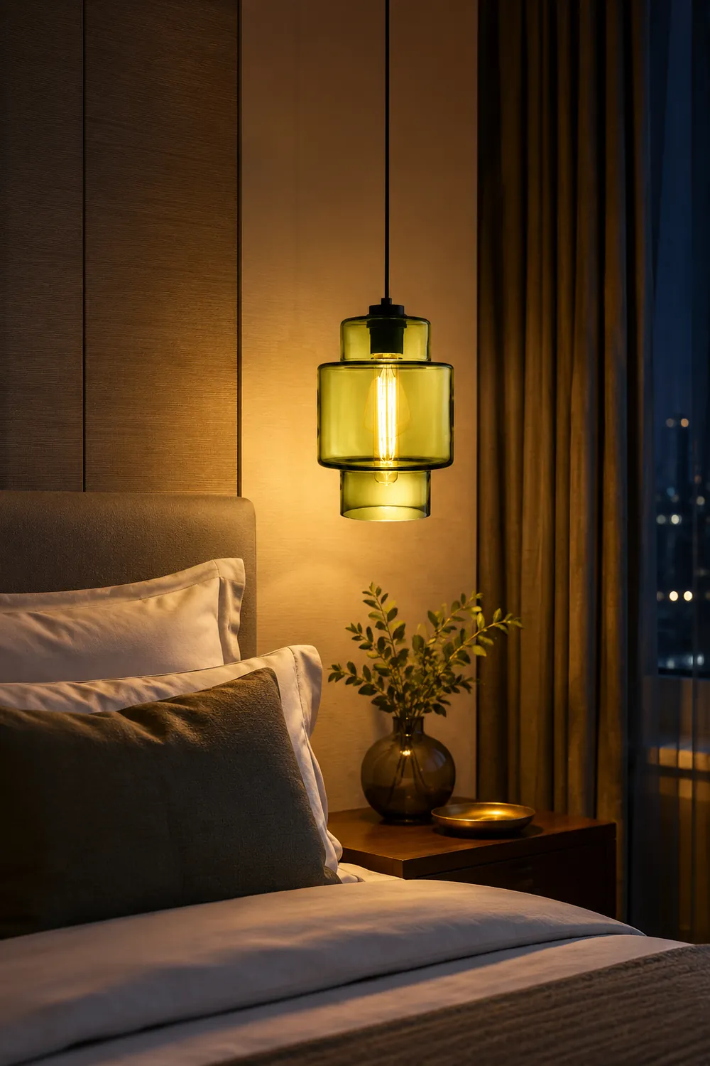 Zaid Modern Art Deco LED Cylindrical Metal/Glass Pendant Light - Lumpaz