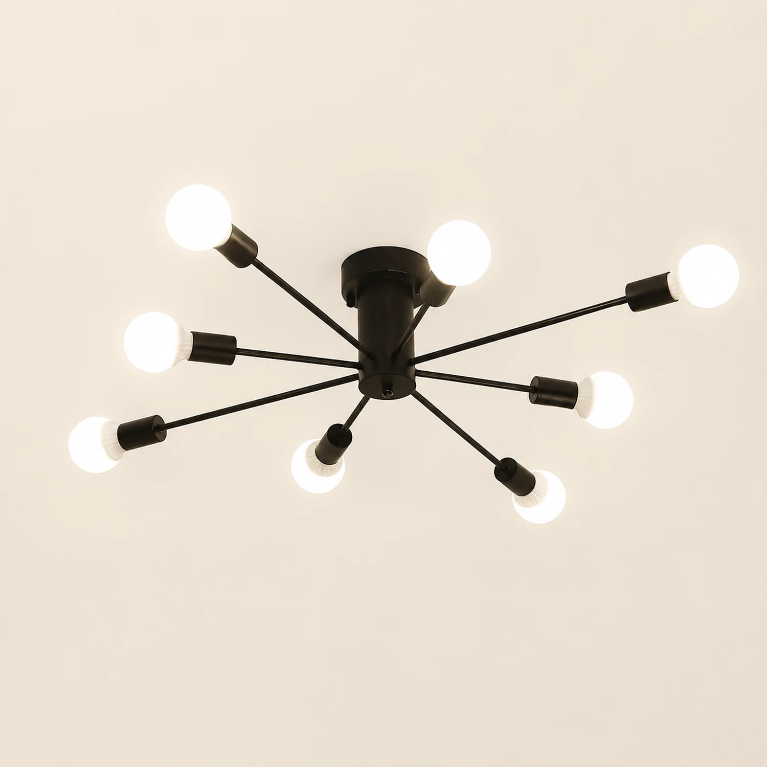 Valentina Modern Metal Globe Bubble Flush Mount Ceiling Light, Gold/Black - Lumpaz