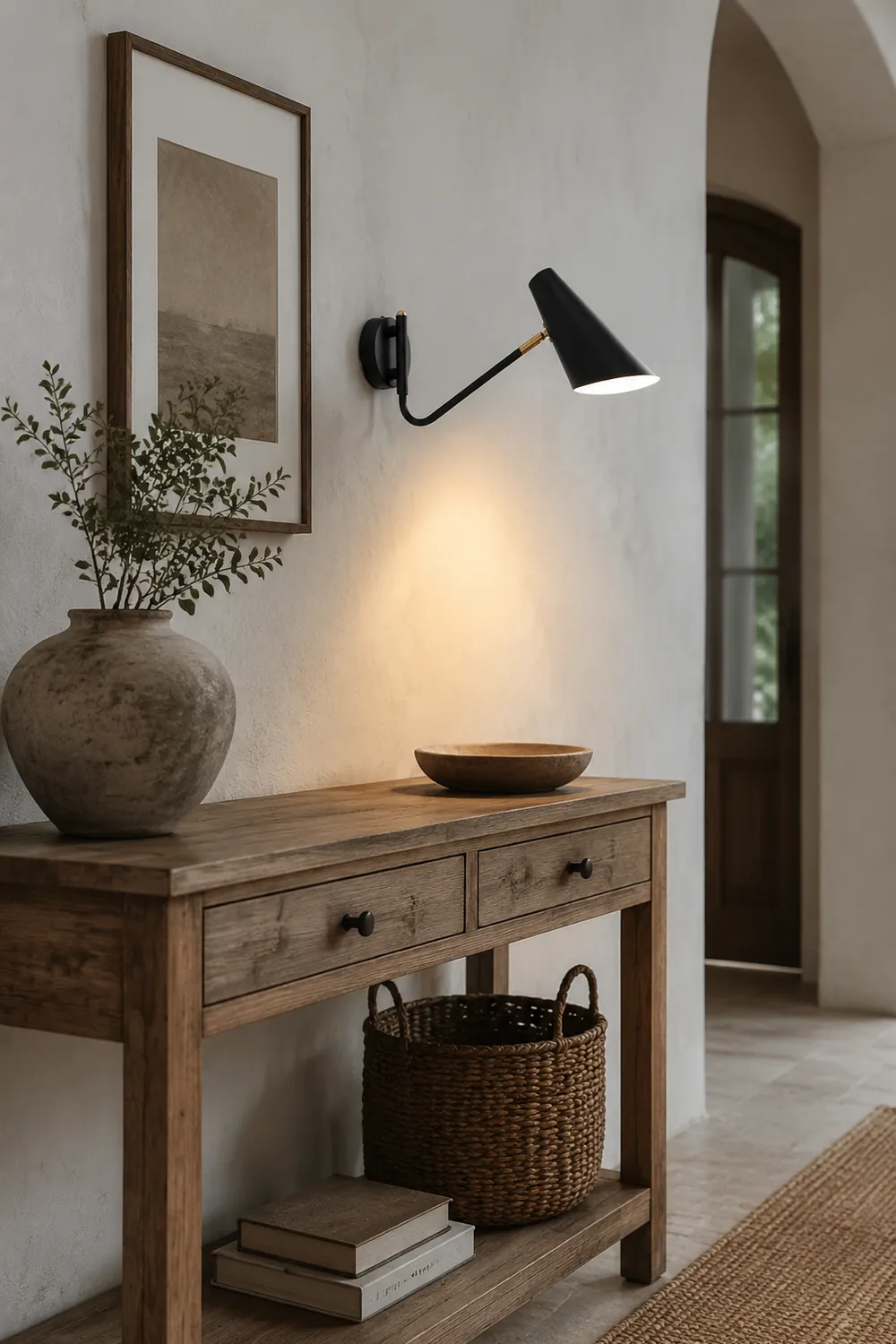 Brady Rotatable Wall Lamp, Black & White & Gold, Bedroom - Lumpaz