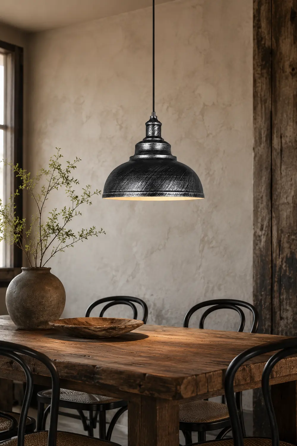 Cooley Pendant Light Dome Industrial, Metal, Black/White/Copper/Gray, Cafe - Lumpaz