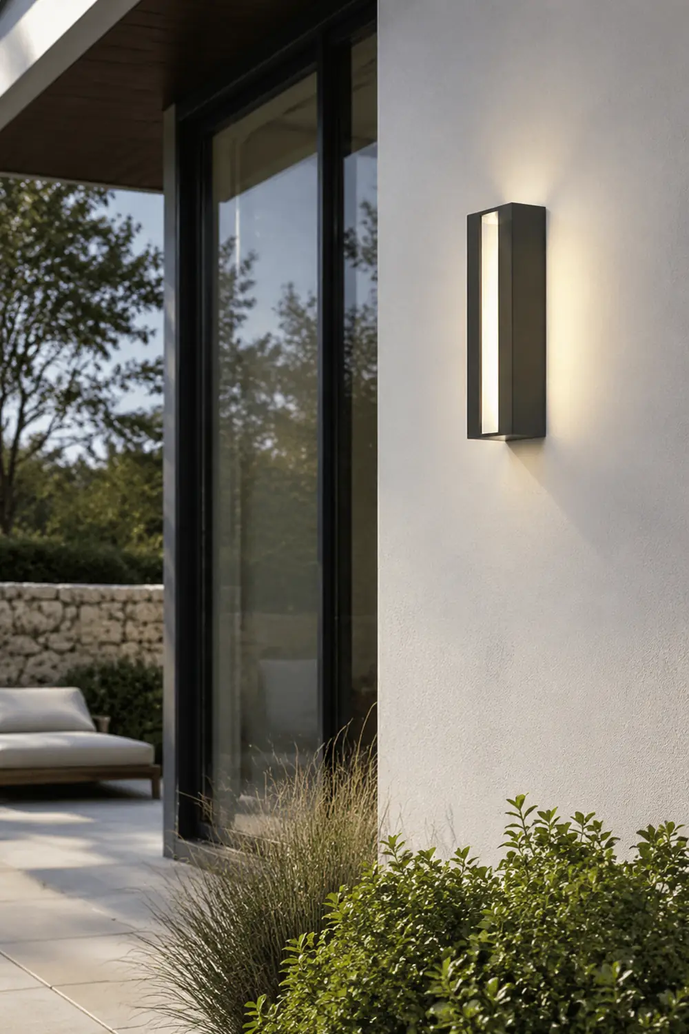 Orr Modern Hollow Metal/Acrylic Outdoor Wall Lamp, Black/White - Lumpaz