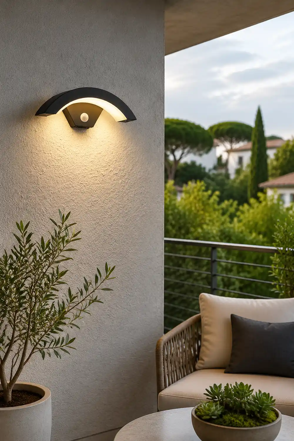 Orr Nordic Arc Metal LED Outdoor Wall Lamp, Black - Lumpaz