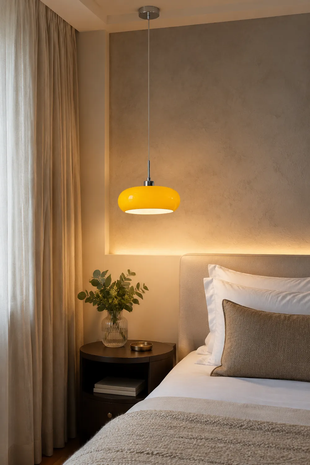 Hailie Bread Shape Glass Pendant Light Retro Orange/White - Lumpaz