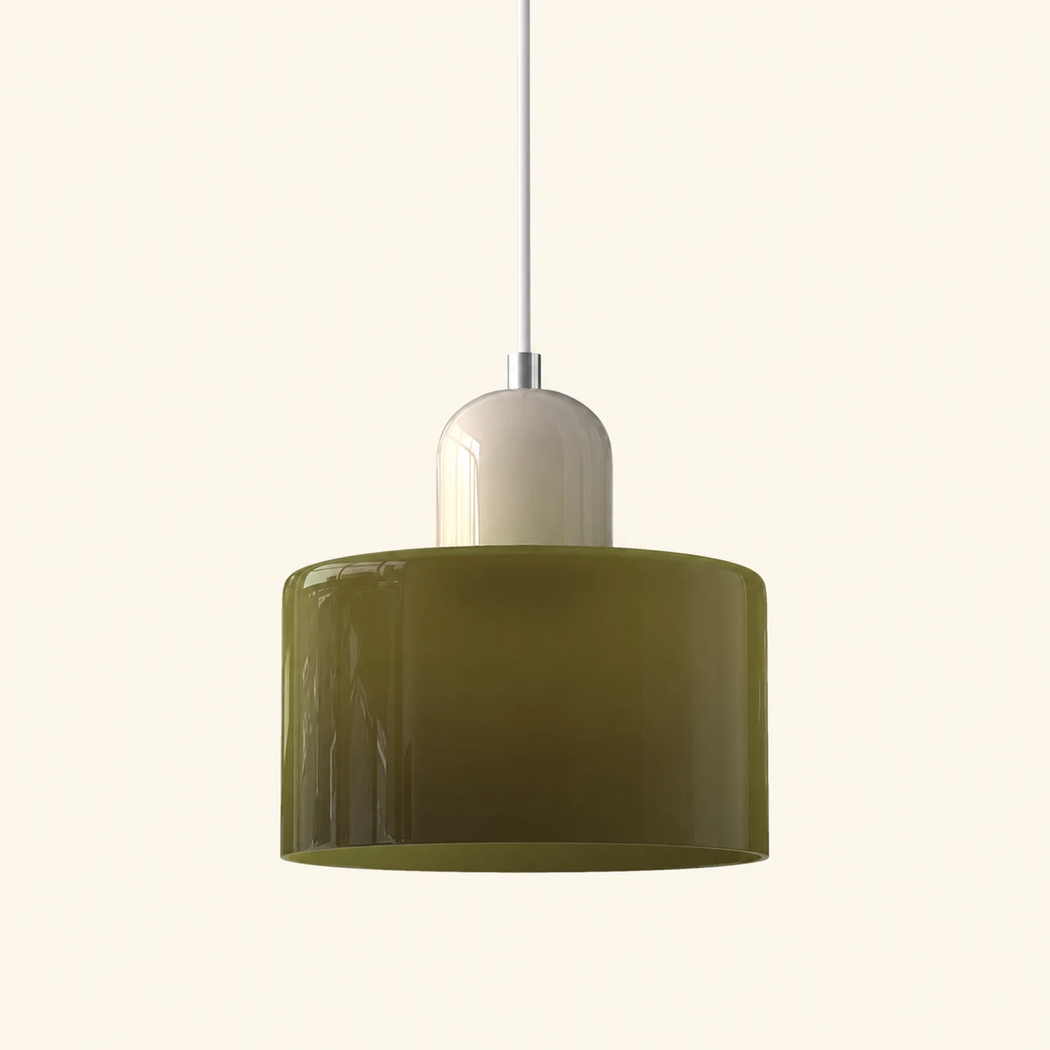 Morandi Modern White Glass Kitchen Island Pendant Light - Lumpaz