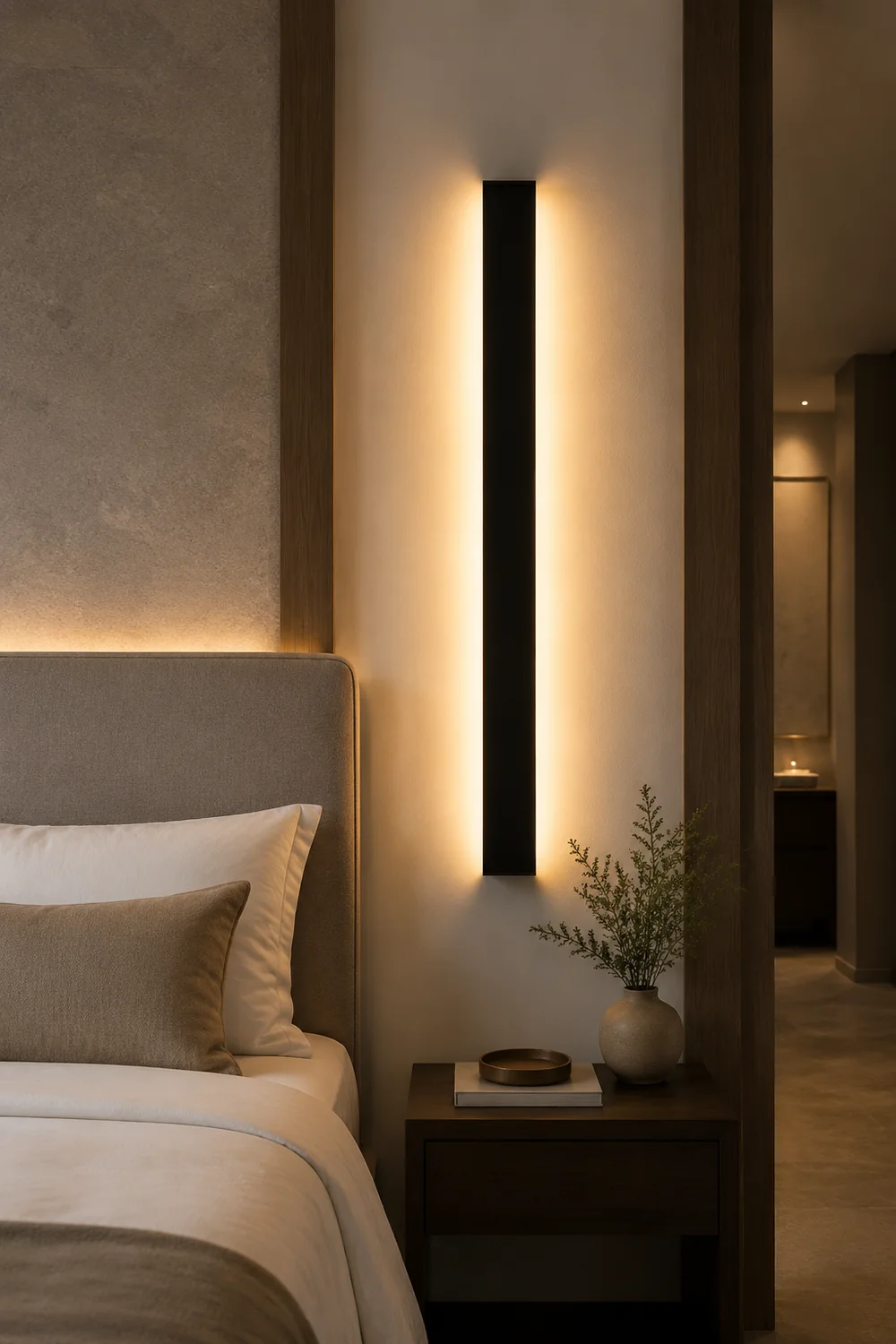 Edge Minimalist Wall Lamp, Black/White - Lumpaz
