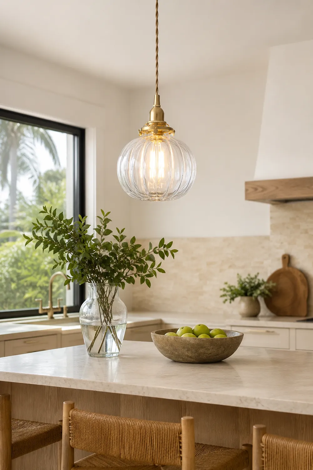 Valentina Pendant Light Globe Vintage, Glass, Clear/Green/Blue, Indoor - Lumpaz