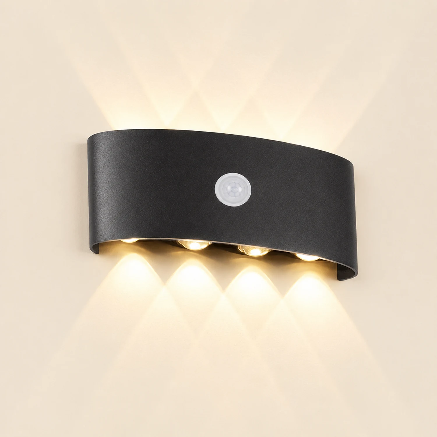 Orr Modern Simple Metal/Acrylic Fixtures Up And Down LED Light Wall Lamp, Black/White - Lumpaz