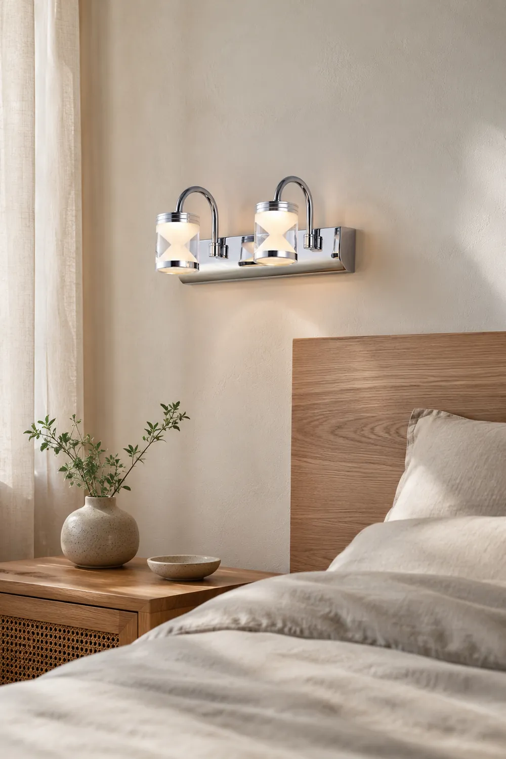 Leigh Modern Lantern Metal/Acrylic Wall Lamp, Silver - Lumpaz
