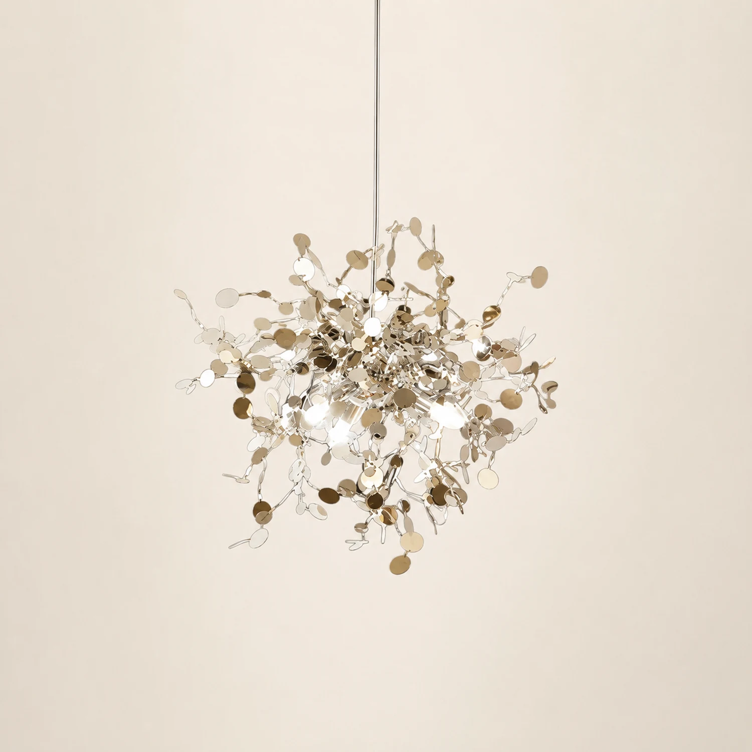 Ophelia Artsy Classy Cluster Fireworks Pendant Light, Stainless steel - Lumpaz