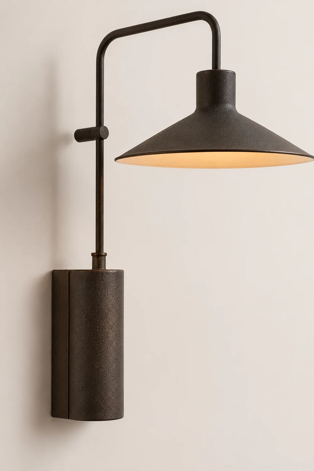 Carins Modern Minimalist Wide Cone Shape Metal Outdoor Waterproof Wall Lamp, Coffee/Green - Lumpaz
