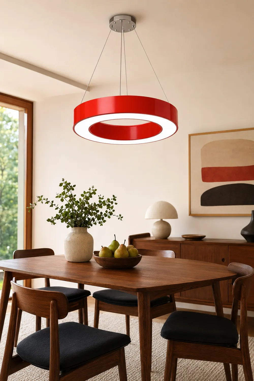 Morandi O Shape Modern Simple Pendant Light, 4 Color - Lumpaz