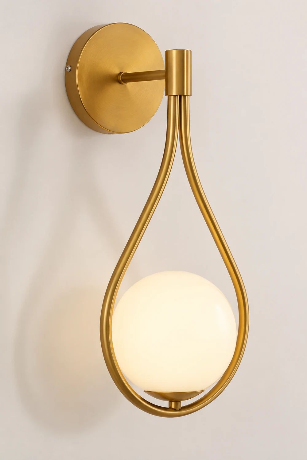 Valentina Nordic Creative Minimalist Water Drop Glass Gold Wall Lamp - Lumpaz