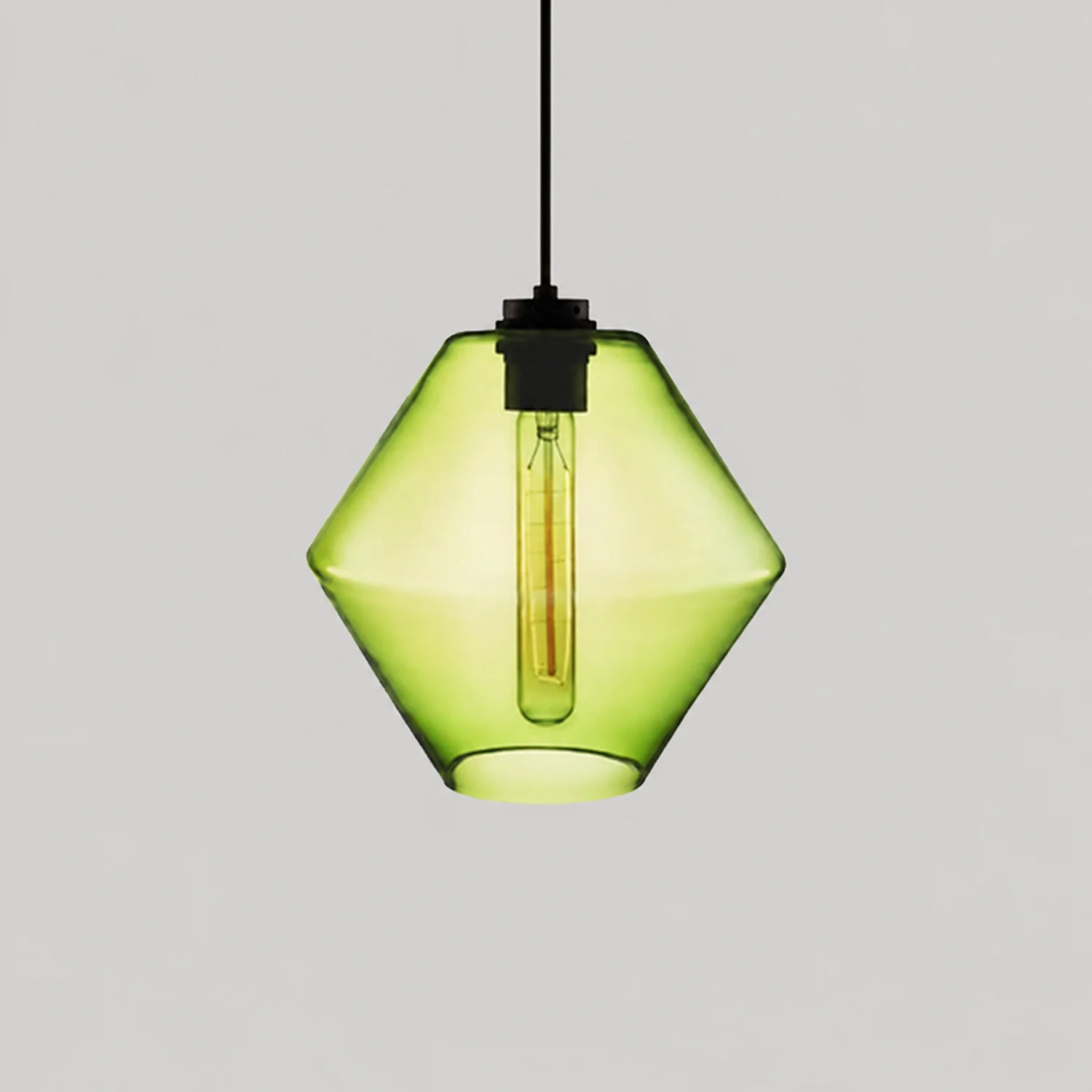 Zaid Modern Art Deco LED Cylindrical Metal/Glass Pendant Light - Lumpaz