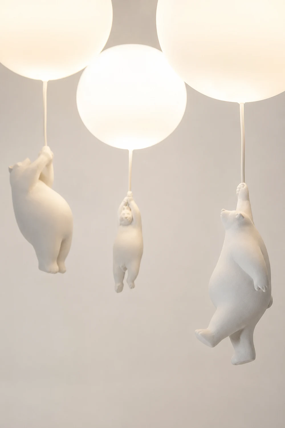 Fateh Bear Balloon LED Flush Mount Ceiling Light 3 Style White - Lumpaz