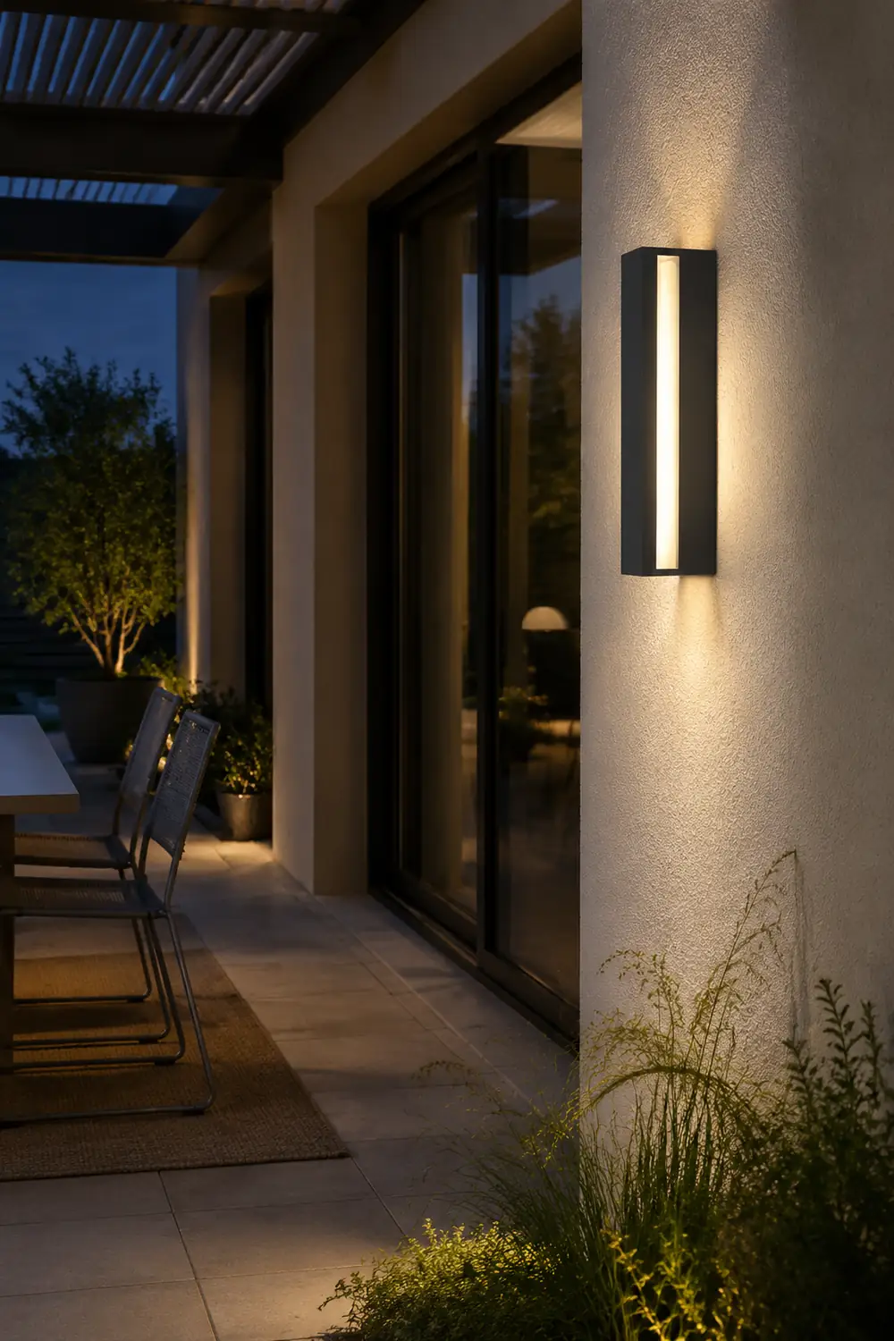 Orr Modern Hollow Metal/Acrylic Outdoor Wall Lamp, Black/White - Lumpaz