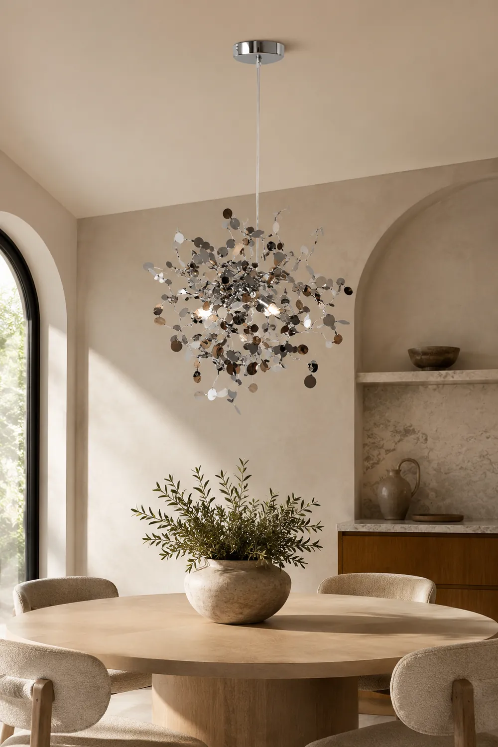 Ophelia Artsy Classy Cluster Fireworks Pendant Light, Stainless steel - Lumpaz