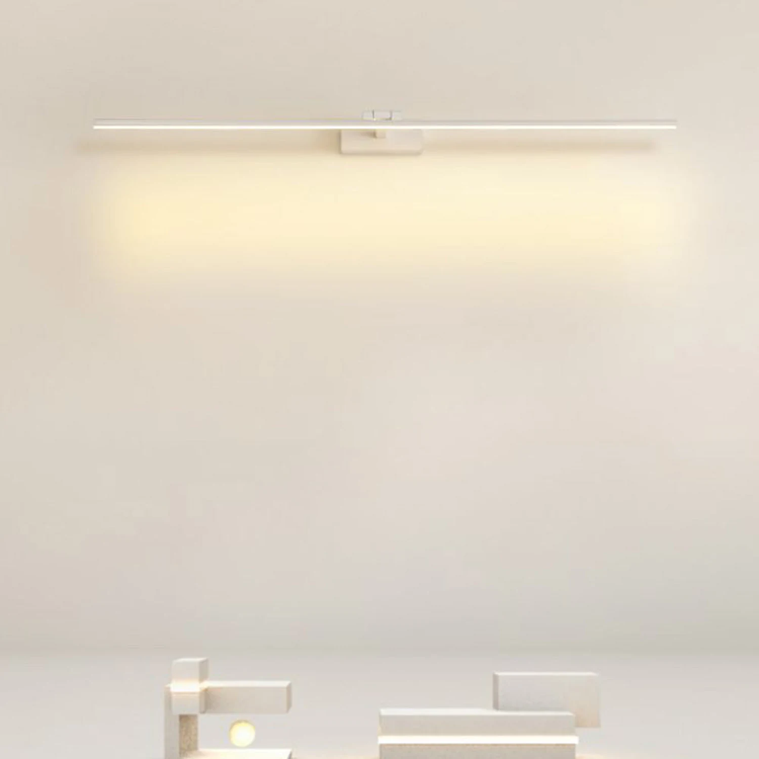Leigh Modern Bar Mirror Front Vanity Metal Wall Lamp, Black&White - Lumpaz