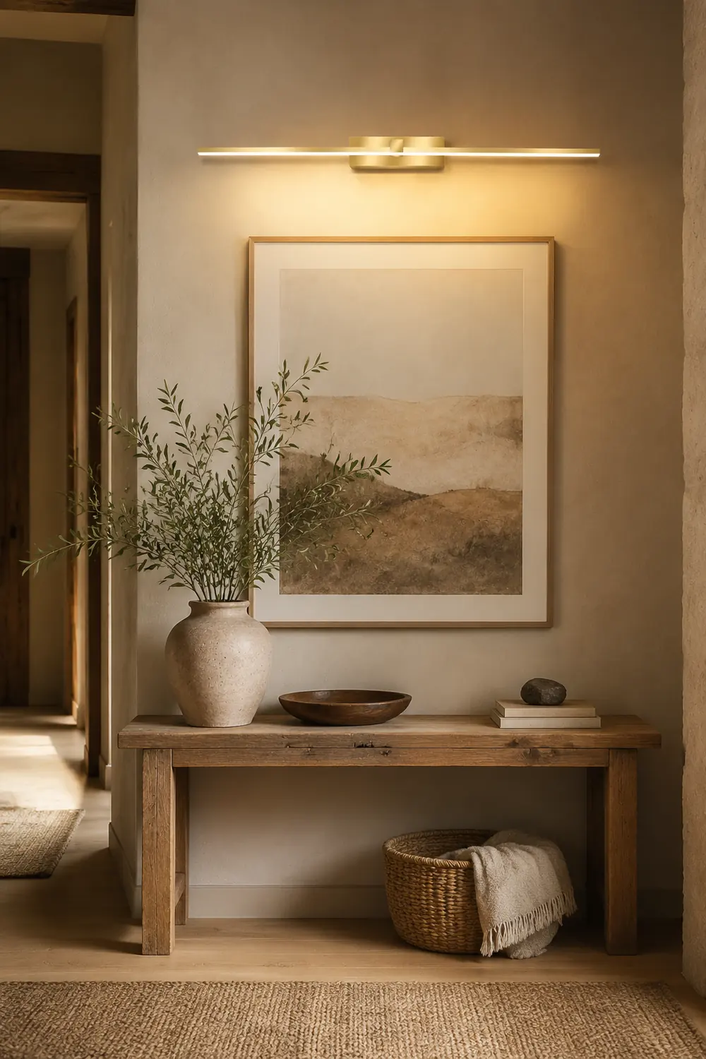 Leigh Modern Linear Mirror Vanity Wall Lamp Gold Bathroom Bedroom - Lumpaz
