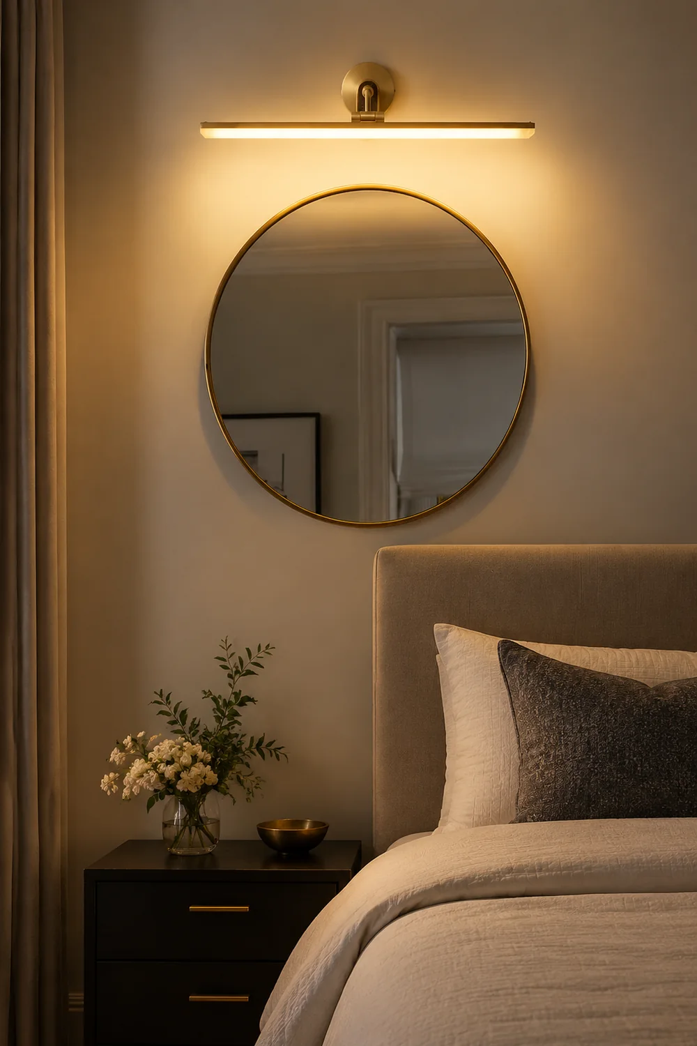 Leigh Retro Linear Metal/Acrylic Wall Lamp, Brass - Lumpaz